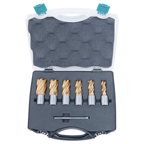 Set HSS krunskih svrdla CDS, TiN prevlaka, 14 - 24 mm, dubina bušenja 25 mm