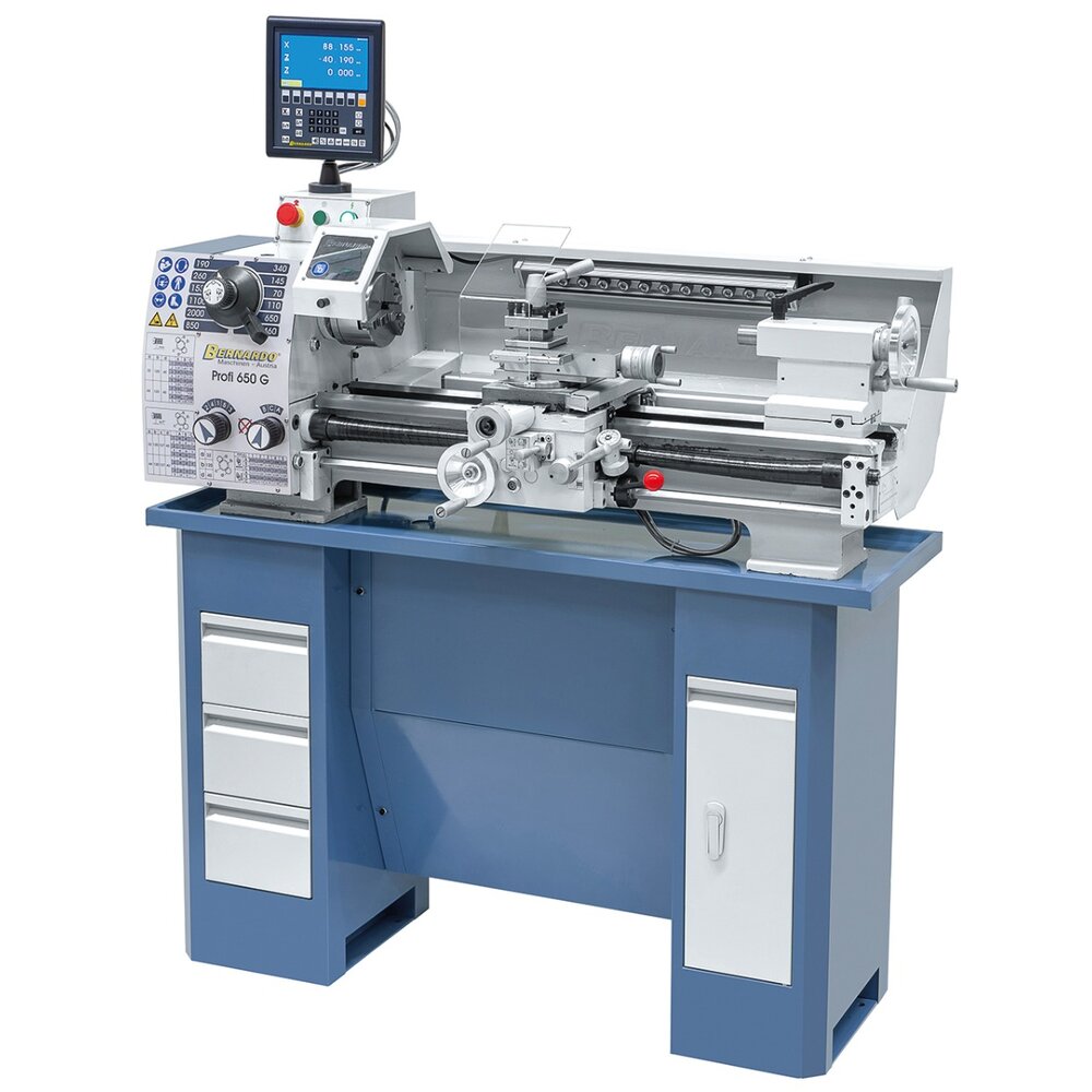 Tokarilica s getribom Profi 650 G / 230 V s 2-osnim digitalnim pokazivačem ES-12 V